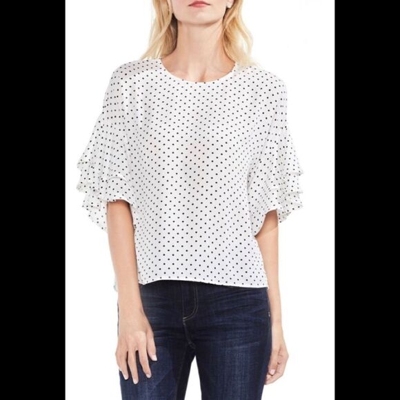 Vince Camuto polka dot shirt. NWT - Picture 7 of 8